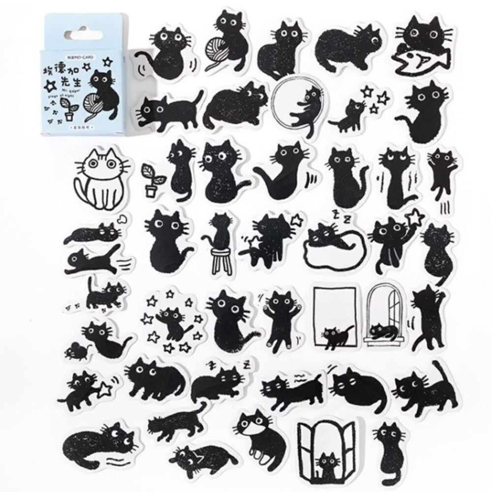 Black Cat Assorted Stickers